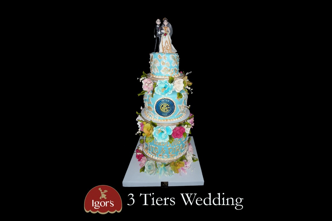 3 Tiers Wedding - Igor's Pastry & Cafe Surabaya | Bakery, Pastry, & Oleh-Oleh Premium Surabaya products